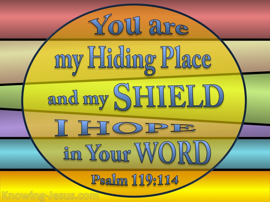 Psalm 119:114 Your Are My Hiding Place (yellow)